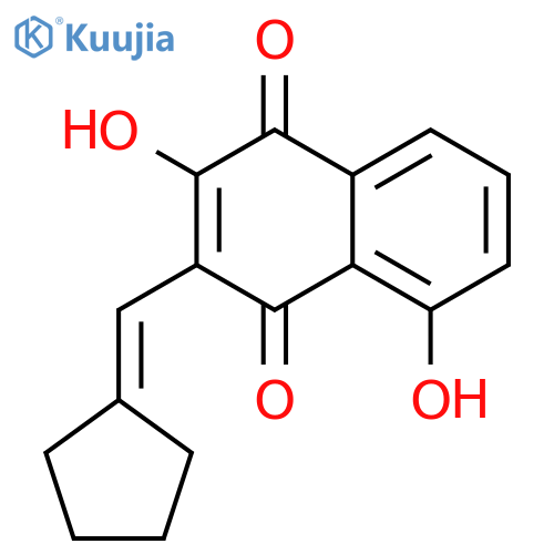 1,4-Naphthalenedione, 3-(cyclopentylidenemethyl)-2,5-dihydroxy- structure