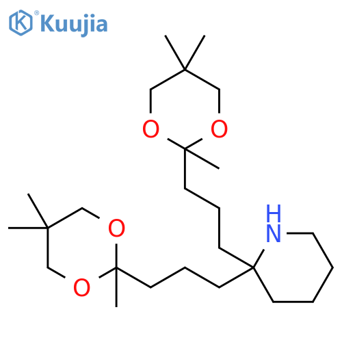 Piperidine, 2,2-bis[3-(2,5,5-trimethyl-1,3-dioxan-2-yl)propyl]- structure
