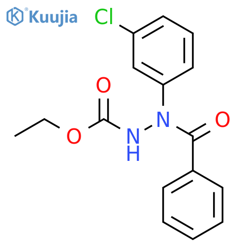 Hydrazinecarboxylic acid, 2-benzoyl-2-(3-chlorophenyl)-, ethyl ester structure
