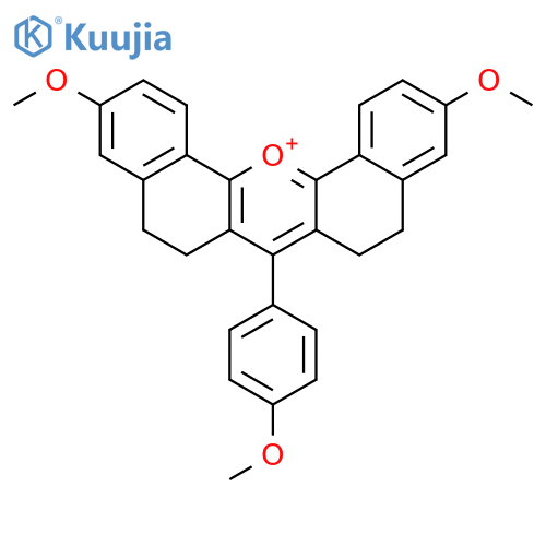 Dibenzo[c,h]xanthylium, 5,6,8,9-tetrahydro-3,11-dimethoxy-7-(4-methoxyphenyl)- structure