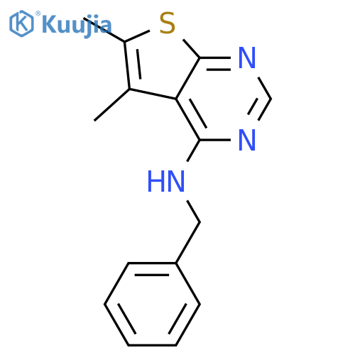 THIENO[2,3-D]PYRIMIDIN-4-AMINE, 5,6-DIMETHYL-N-(PHENYLMETHYL)- structure