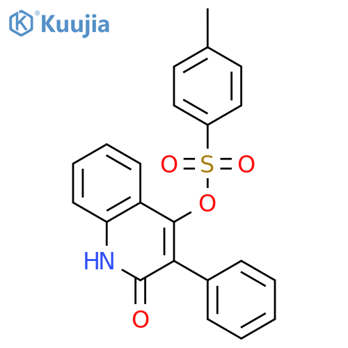 2(1H)-Quinolinone, 4-[[(4-methylphenyl)sulfonyl]oxy]-3-phenyl- structure