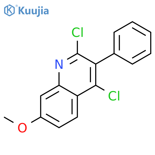 Quinoline,2,4-dichloro-7-methoxy-3-phenyl- structure