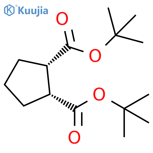 1,2-Cyclopentanedicarboxylic acid, bis(1,1-dimethylethyl) ester, cis- (9CI) structure