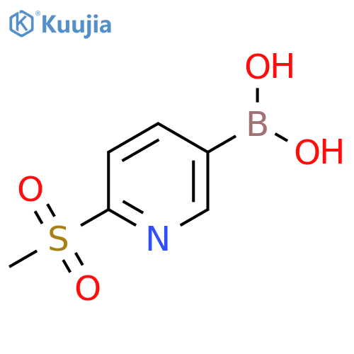 (6-methanesulfonylpyridin-3-yl)boronic acid structure