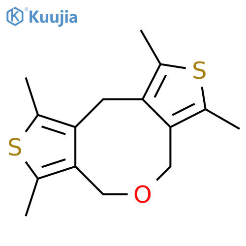 4H,6H,10H-Dithieno[3,4-c:3',4'-f]oxocin, 1,3,7,9-tetramethyl- structure