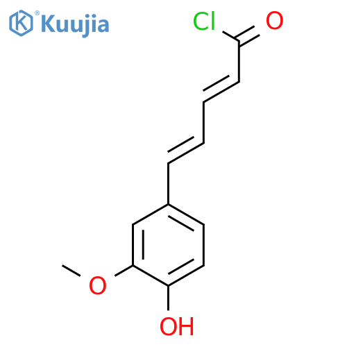 2,4-Pentadienoyl chloride, 5-(4-hydroxy-3-methoxyphenyl)- structure
