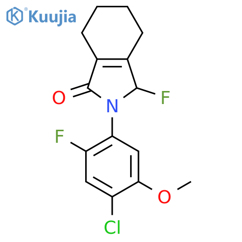 1H-Isoindol-1-one, 2-(4-chloro-2-fluoro-5-methoxyphenyl)-3-fluoro-2,3,4,5,6,7-hexahydro- structure