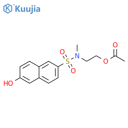 2-Naphthalenesulfonamide,N-[2-(acetyloxy)ethyl]-6-hydroxy-N-methyl- structure