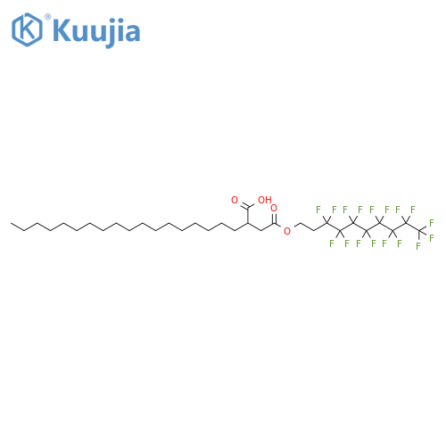 Butanedioic acid, octadecyl-,4-(3,3,4,4,5,5,6,6,7,7,8,8,9,9,10,10,10-heptadecafluorodecyl) ester structure