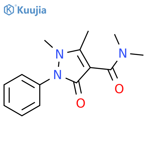 1H-Pyrazole-4-carboxamide, 2,3-dihydro-N,N,1,5-tetramethyl-3-oxo-2-phenyl- structure