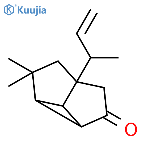 Cyclopropa[cd]pentalen-2(1H)-one, hexahydro-3,3-dimethyl-4a-(1-methyl-2-propenyl)- structure