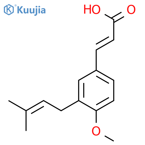 2-Propenoic acid, 3-[4-methoxy-3-(3-methyl-2-butenyl)phenyl]- structure