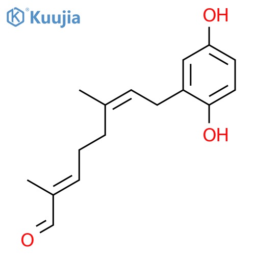 2,6-Octadienal, 8-(2,5-dihydroxyphenyl)-2,6-dimethyl-, (E,Z)- structure
