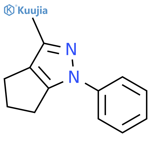 Cyclopentapyrazole, 1,4,5,6-tetrahydro-3-methyl-1-phenyl- structure