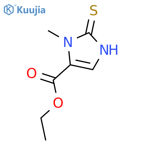 2,3-dihydro-3-methyl-2-thioxo-1H-Imidazole-4-carboxylic acid ethyl ester structure