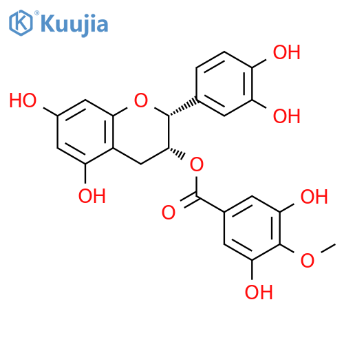 Benzoic acid,3,5-dihydroxy-4-methoxy-,(2R,3R)-2-(3,4-dihydroxyphenyl)-3,4-dihydro-5,7-dihydroxy-2H-1-benzopyran-3-ylester structure