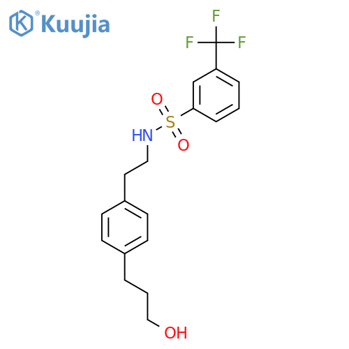 Benzenesulfonamide, N-[2-[4-(3-hydroxypropyl)phenyl]ethyl]-3-(trifluoromethyl)- structure