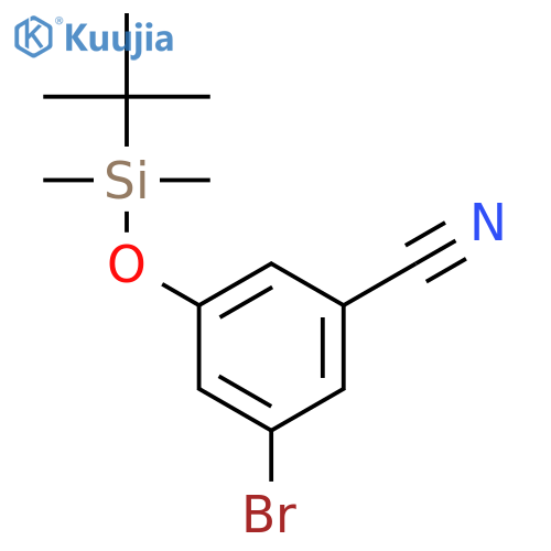 3-bromo-5-((tert-butyldimethylsilyl)oxy)benzonitrile structure