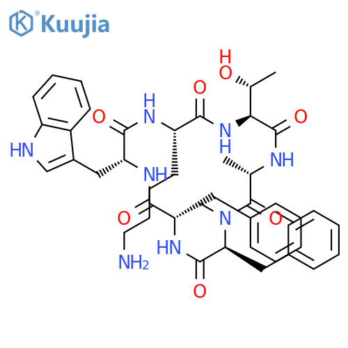 Cyclo(L-alanyl-N-methyl-L-phenylalanyl-L-phenylalanyl-D-tryptophyl-L-lysyl-L-threonyl) structure