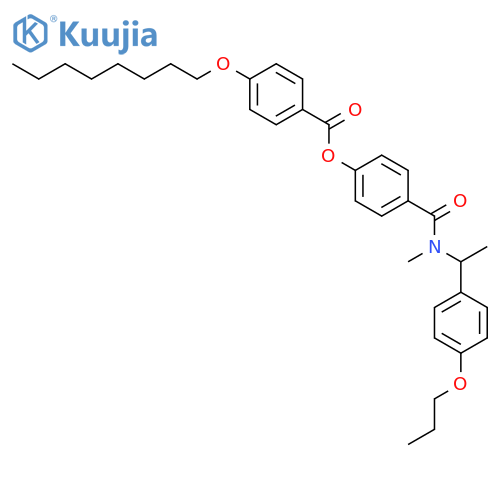 Benzoic acid, 4-(octyloxy)-, 4-[[methyl[1-(4-propoxyphenyl)ethyl]amino]carbonyl]phenyl ester, (+)- structure
