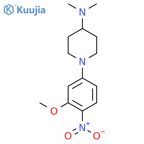 1-(3-Methoxy-4-nitrophenyl)-N,N-dimethylpiperidin-4-amine structure