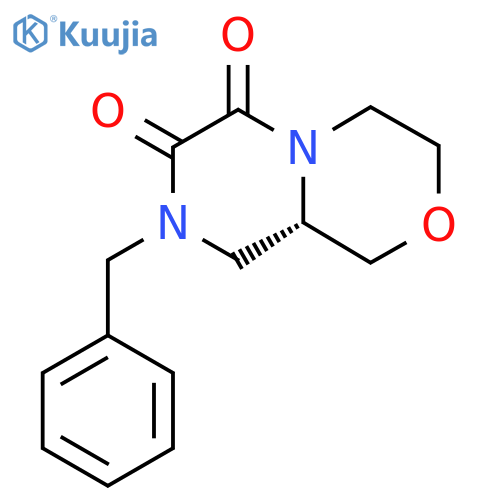 (S)-8-Benzylhexahydropyrazino[2,1-C][1,4]oxazine-6,7-dione structure
