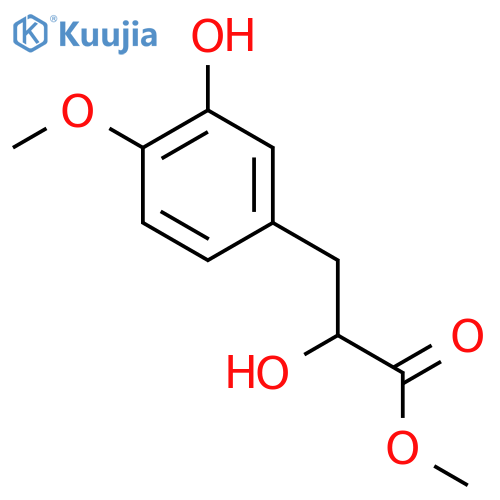 methyl 2-hydroxy-3-(3-hydroxy-4-methoxyphenyl)propanoate structure