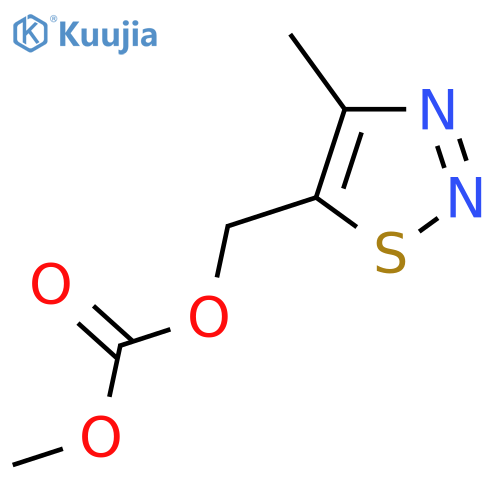 Carbonic acid methyl ester 4-methyl-[1,2,3]thiadiazol-5-ylmethyl ester structure