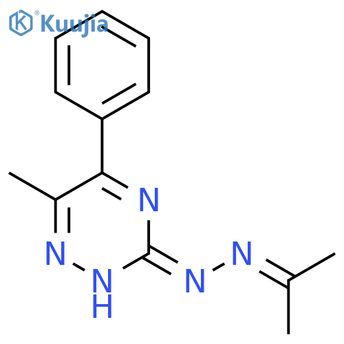 1,2,4-Triazin-3(2H)-one, 6-methyl-5-phenyl-, (1-methylethylidene)hydrazone structure
