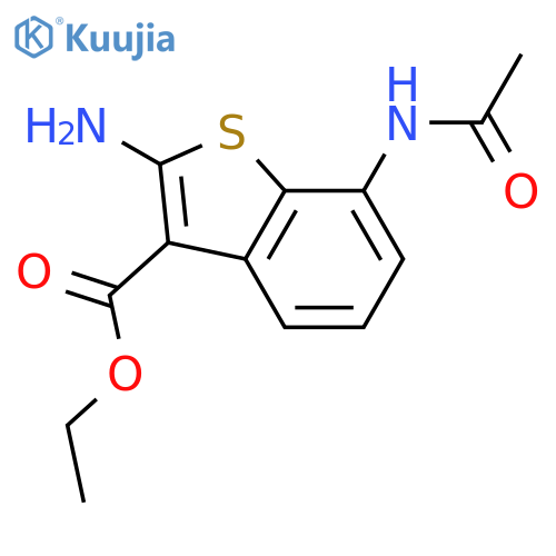Ethyl 7-(Acetylamino)-2-amino-1-benzothiophene-3-carboxylate structure