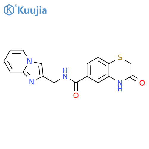 N-({imidazo1,2-apyridin-2-yl}methyl)-3-oxo-3,4-dihydro-2H-1,4-benzothiazine-6-carboxamide structure