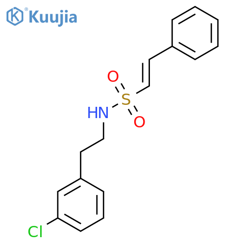 N-[2-(3-chlorophenyl)ethyl]-2-phenylethene-1-sulfonamide structure