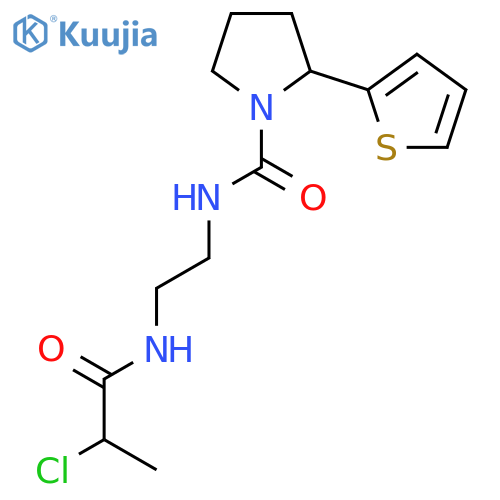 N-[2-(2-Chloropropanoylamino)ethyl]-2-thiophen-2-ylpyrrolidine-1-carboxamide structure