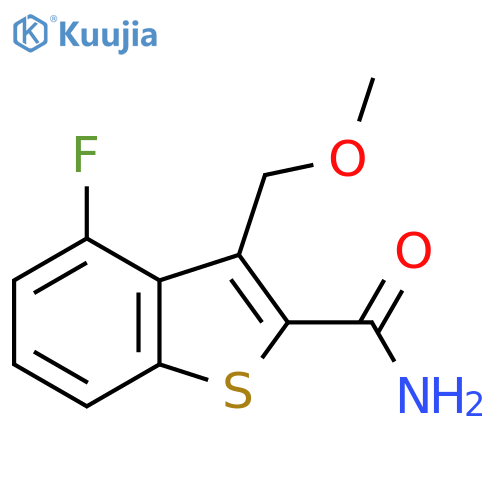 4-Fluoro-3-(methoxymethyl)-1-benzothiophene-2-carboxamide structure