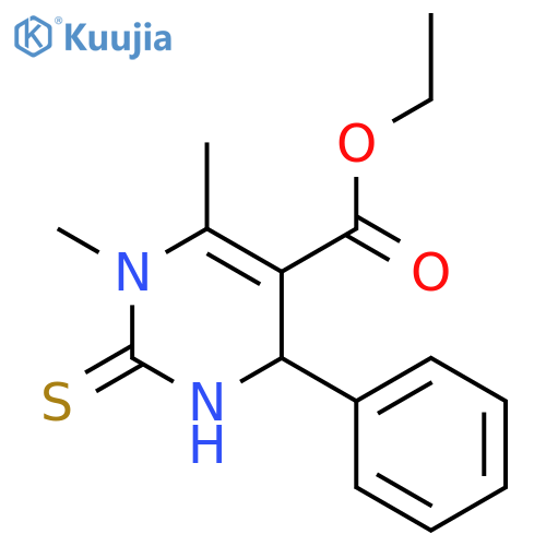 Ethyl 1,6-Dimethyl-4-phenyl-2-thioxo-1,2,3,4-tetrahydro-5-pyrimidinecarboxylate structure