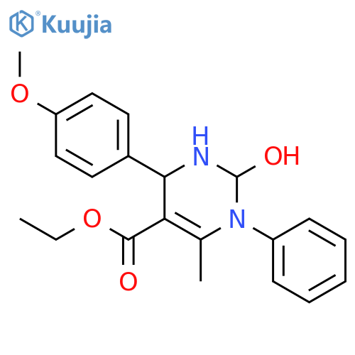 5-Pyrimidinecarboxylic acid, 1,2,3,4-tetrahydro-2-hydroxy-4-(4-methoxyphenyl)-6-methyl-1-phenyl-, ethyl ester structure