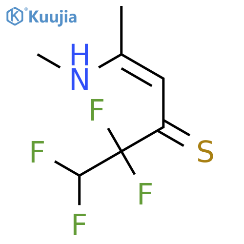 4-HEXENE-3-THIONE, 1,1,2,2-TETRAFLUORO-5-(METHYLAMINO)-, (Z)- structure