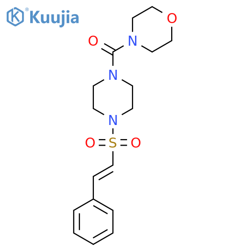 4-[4-(2-Phenylethenesulfonyl)piperazine-1-carbonyl]morpholine structure