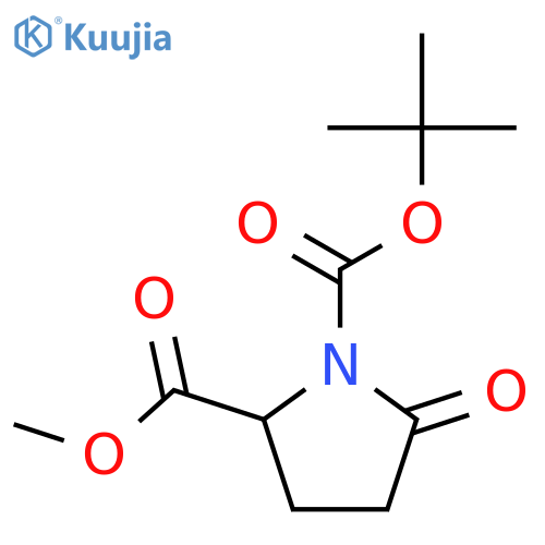 1-tert-butyl 2-methyl (2S)-5-oxopyrrolidine-1,2-dicarboxylate structure