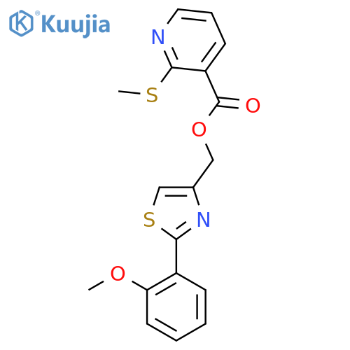 [2-(2-Methoxyphenyl)-1,3-thiazol-4-yl]methyl 2-(methylsulfanyl)pyridine-3-carboxylate structure