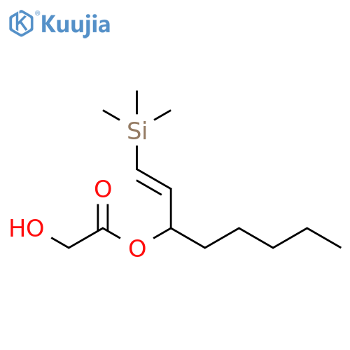 Acetic acid, hydroxy-, 1-[2-(trimethylsilyl)ethenyl]hexyl ester, (E)- (9CI) structure