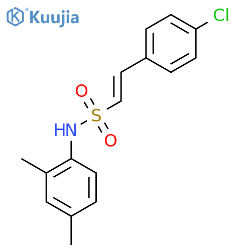 2-(4-chlorophenyl)-N-(2,4-dimethylphenyl)ethene-1-sulfonamide structure