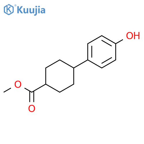 4-(4-Hydroxy-phenyl)-cyclohexanecarboxylic acid methyl ester structure