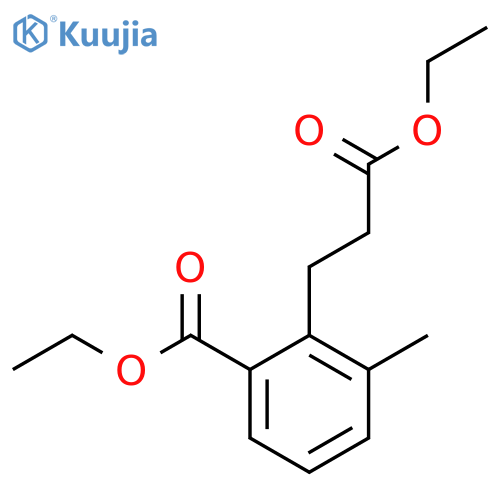 Ethyl 2-(3-ethoxy-3-oxopropyl)-3-methylbenzoate structure