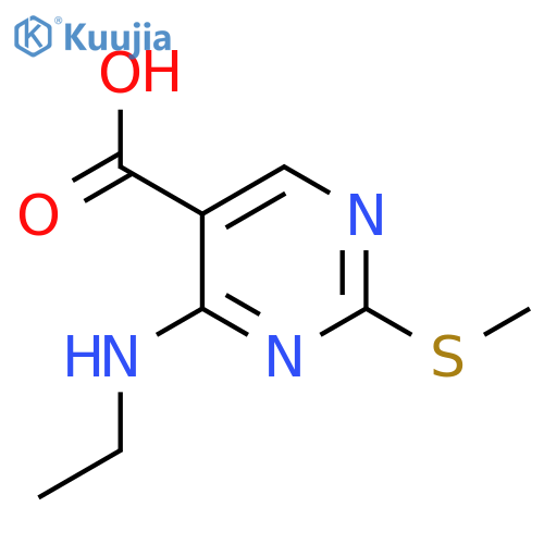 4-Ethylamino-2-methylthiopyrimidine-5-carboxylic acid structure