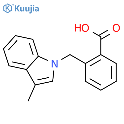 2-[(3-methyl-1h-indol-1-yl)methyl]benzoic Acid structure