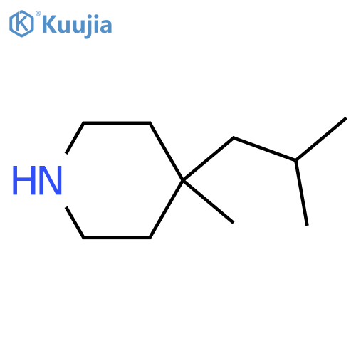 4-methyl-4-(2-methylpropyl)piperidine structure