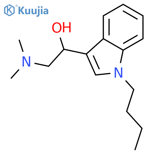 1H-Indole-3-methanol,1-butyl-a-[(dimethylamino)methyl]- structure