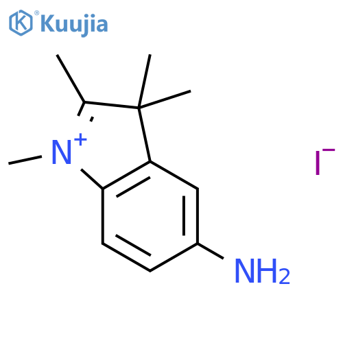 1,2,3,3-tetramethylindol-1-ium-5-amine;iodide structure